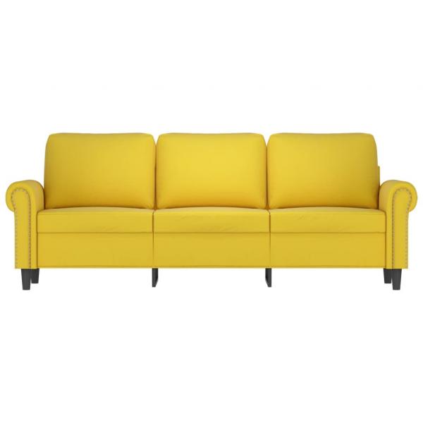 3-Sitzer-Sofa Gelb 180 cm Samt