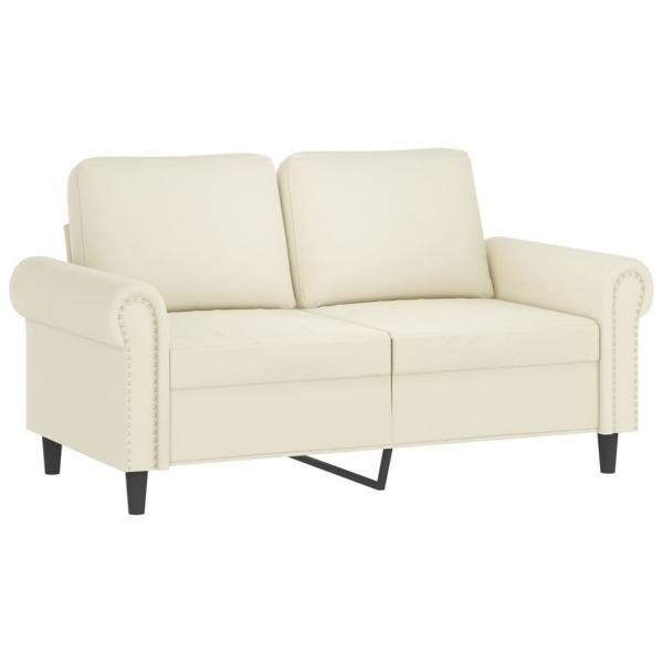 2-Sitzer-Sofa Creme 120 cm Samt