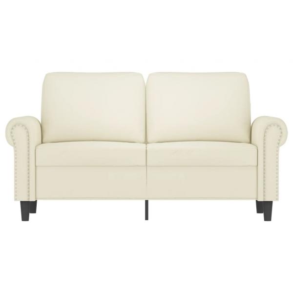 2-Sitzer-Sofa Creme 120 cm Samt