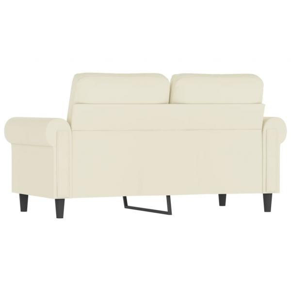 2-Sitzer-Sofa Creme 120 cm Samt