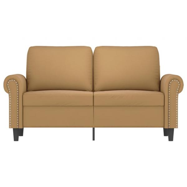 2-Sitzer-Sofa Braun 120 cm Samt