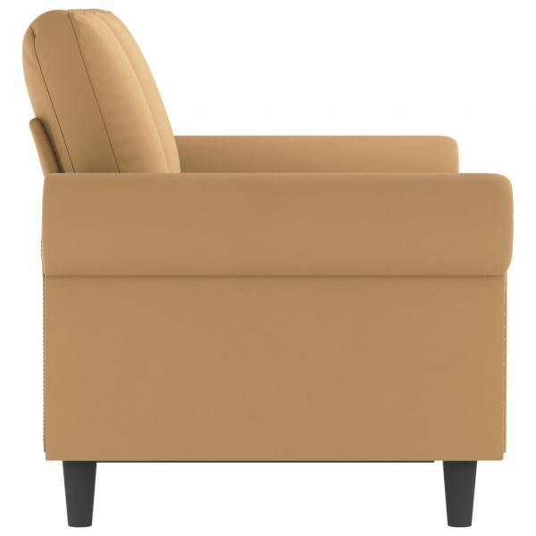 2-Sitzer-Sofa Braun 120 cm Samt