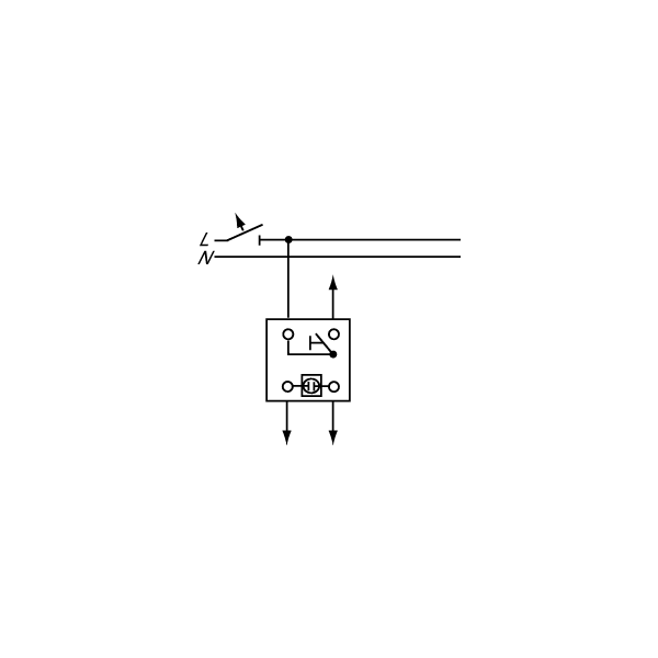 Busch-Jaeger 2020 US-201 Wipptaster-Einsatz, 1-polig, Schließer (Arbeitsstrom) (2CKA001413A0483)