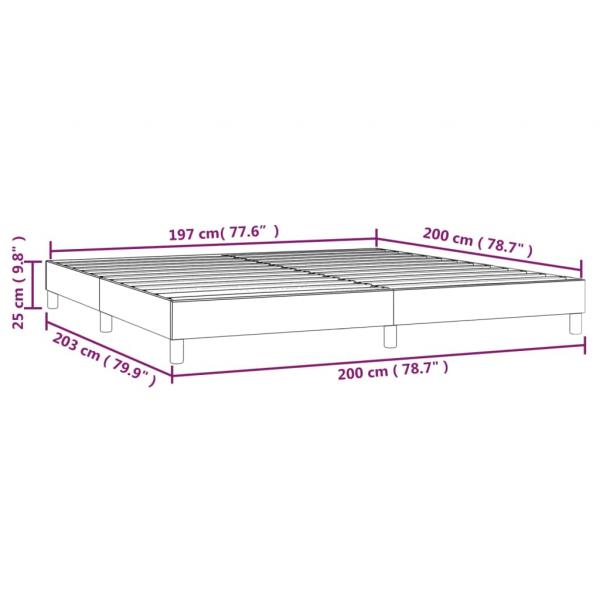 Bettgestell ohne Matratze Grün 200x200 cm Stoff