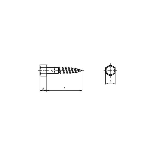 Joseph Dresselhaus 000800152680 Sechskant Holzschraube, verzinkt, 6x80mm