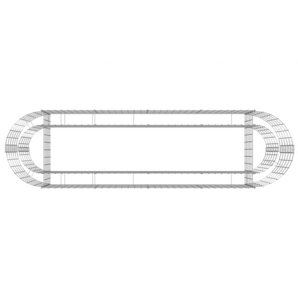 Gabionen-Hochbeet Verzinktes Eisen 190x50x50 cm