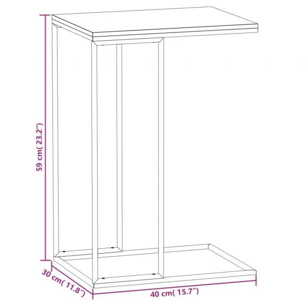 Beistelltisch Weiß 40x30x59 cm Holzwerkstoff