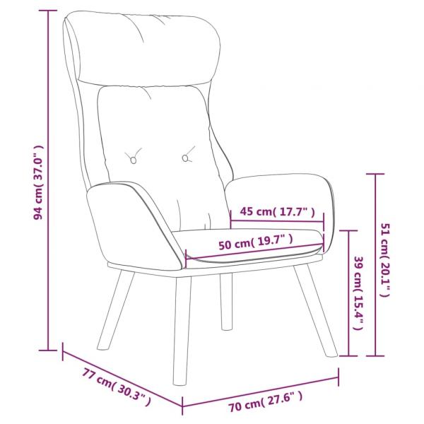 Relaxsessel Schwarz Stoff und PVC