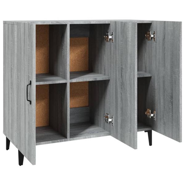 Sideboard Grau Sonoma 90x34x80 cm Holzwerkstoff