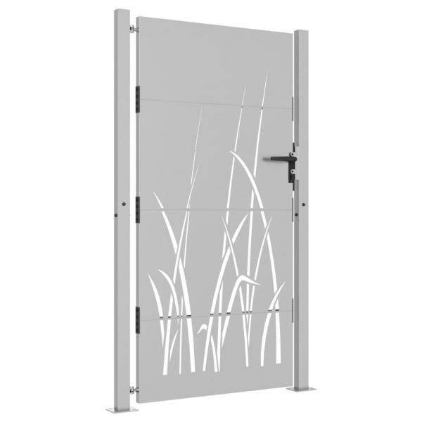 Gartentor 105x205 cm Cortenstahl Gras-Design