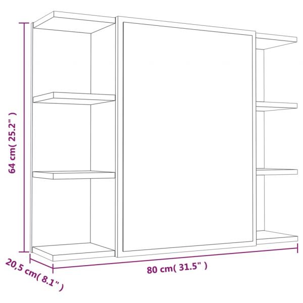 4-tlg. Badmöbel-Set Braun Eichen-Optik Holzwerkstoff