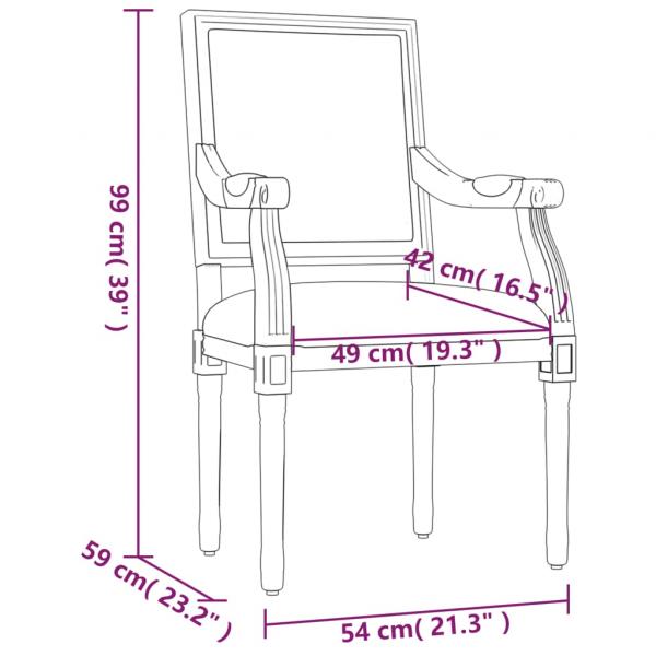 Stuhl 54x59x99 cm Leinen