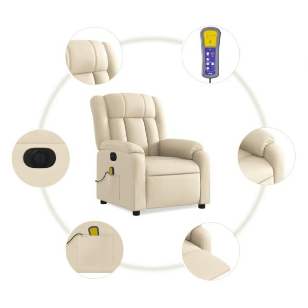 Massagesessel Elektrisch Creme Stoff