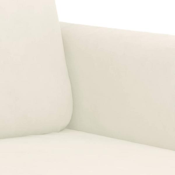 2-Sitzer-Sofa Creme 140 cm Samt