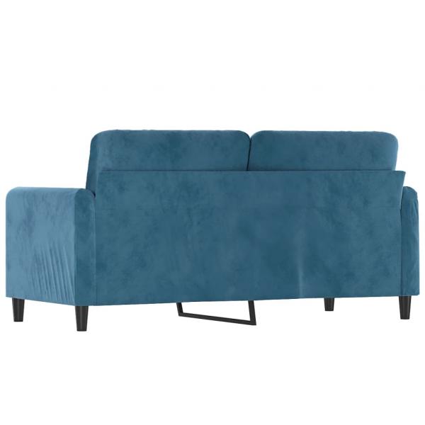 2-Sitzer-Sofa Blau 140 cm Samt