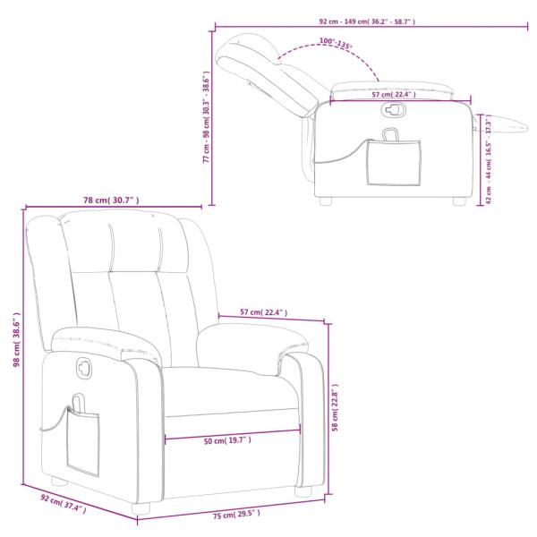 Massagesessel Braun Stoff