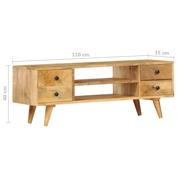 TV-Schrank 110 x 35 x 40 cm Massivholz Mango