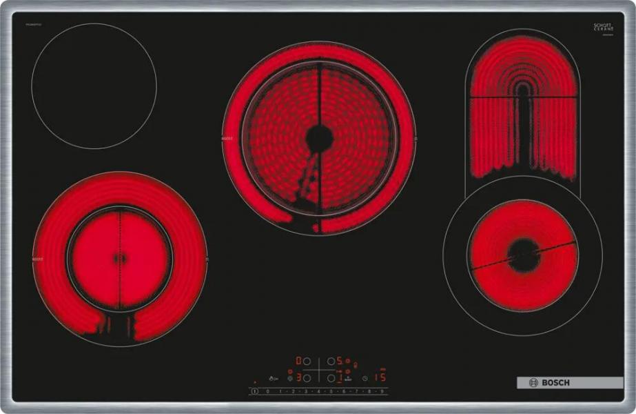 Bosch HBD632LS81 EEK: A+ Einbau-Backofen-Set mit Elektro-Kochfeld (HBG537BB3 + PKC845FP1D), 60 cm breit, 71 L, 3D-Heißluft, Eco Clean-Programm, Hydrolytisch, Kochfeld 80 cm breit, Rahmen aufliegend, schwarz