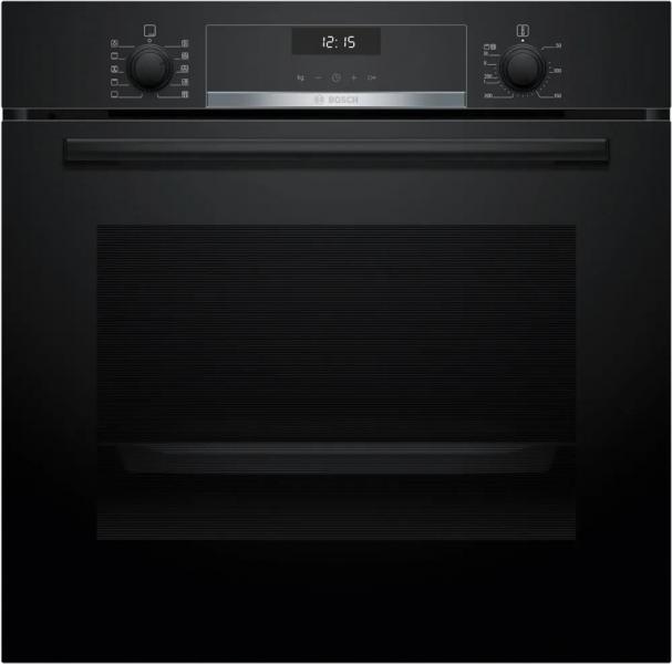 Bosch HBD631CS62 EEK: A+ Einbau-Backofen-Set mit Elektro-Kochfeld (HBG537BB3 + PKN645BA2E), 60 cm breit, 71 L, 3D-Heißluft, Eco Clean Direc, Kindersicherung, Rahmen aufliegend, schwarz