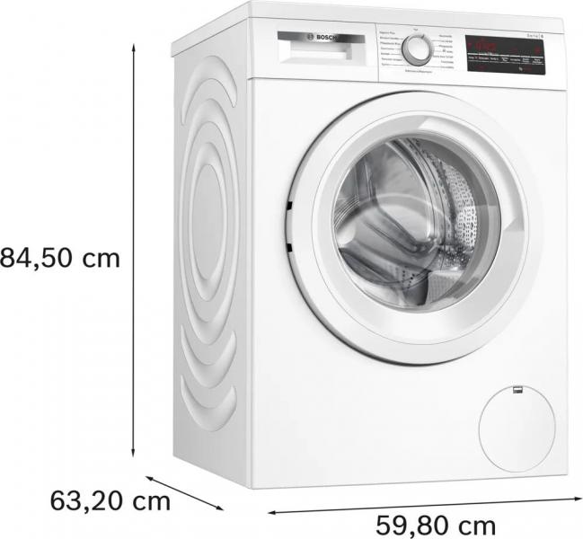 Bosch WUU28T22 Serie 6 9kg Frontlader Waschmaschine, 60 cm breit, 1400 U/Min, unterbaufähig, Speed Perfect, Active Water Plus, Eco Silence Drive, Nachlegefunktion, weiß