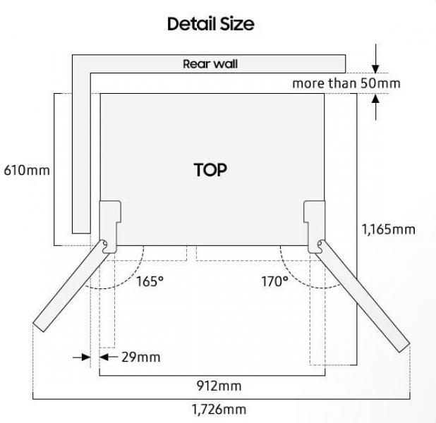 Samsung RH68DG853DS9EG Stand Side-by-Side Kombination, 91,2 cm breit, 627 L, No Frost+, Wassertank, Eis- und Wasserspender, AI Energy Mode, Food Showcase-Tür, Edelstahloptik