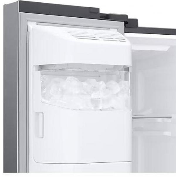 Samsung RH68DG853DS9EG Stand Side-by-Side Kombination, 91,2 cm breit, 627 L, No Frost+, Wassertank, Eis- und Wasserspender, AI Energy Mode, Food Showcase-Tür, Edelstahloptik