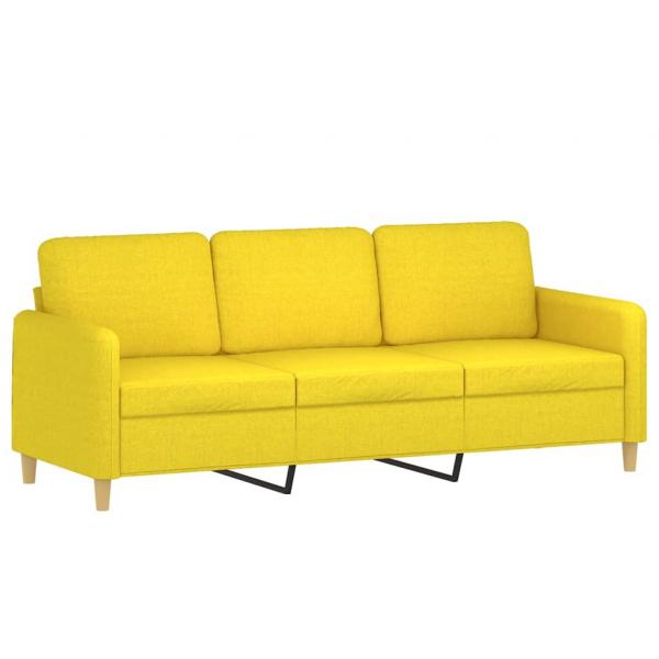 3-Sitzer-Sofa Hellgelb 180 cm Stoff