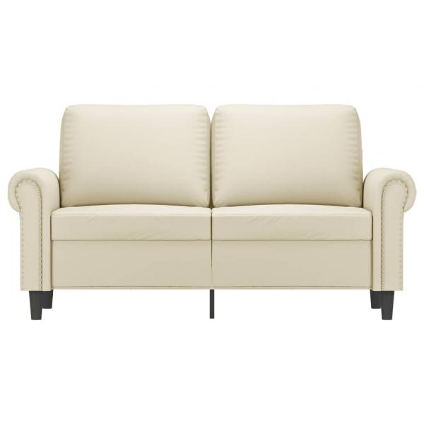 2-Sitzer-Sofa Creme 120 cm Kunstleder