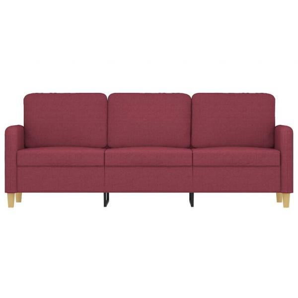 3-Sitzer-Sofa Weinrot 180 cm Stoff