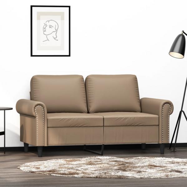 ARDEBO.de - 2-Sitzer-Sofa Cappuccino-Braun 120 cm Kunstleder