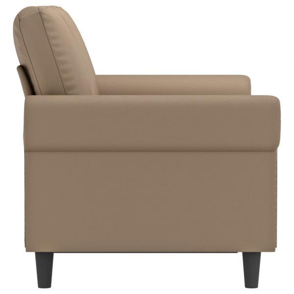 2-Sitzer-Sofa Cappuccino-Braun 120 cm Kunstleder