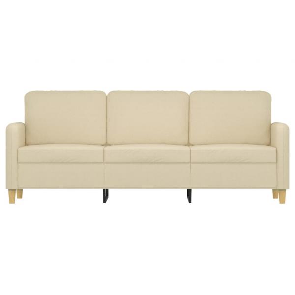 3-Sitzer-Sofa Creme 180 cm Stoff