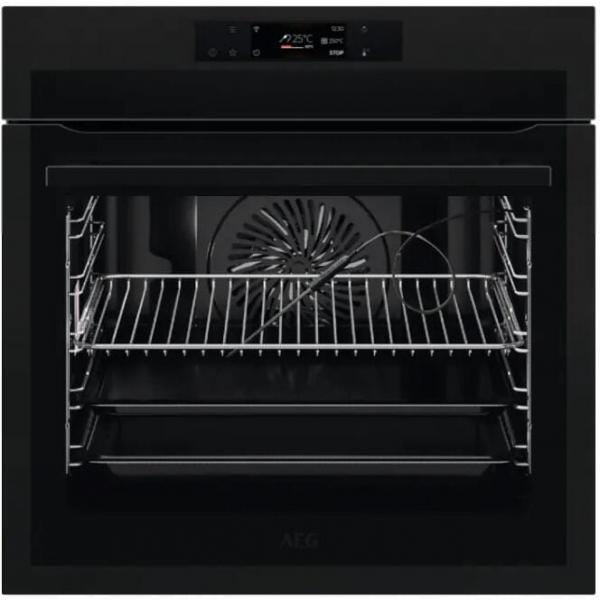 ARDEBO.de AEG BPE748380T A++ Einbaubackofen, 60 cm breit, 71L, Pyrolyse, WLAN-fähig, Grillfunktion, Kindersicherung, Kühlgebläse, schwarz matt