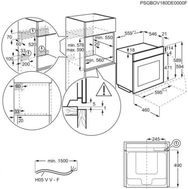 AEG BPE748380T A++ Einbaubackofen, 60 cm breit, 71L, Pyrolyse, WLAN-fähig, Grillfunktion, Kindersicherung, Kühlgebläse, schwarz matt