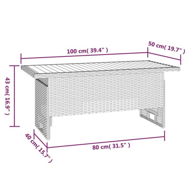 2-tlg. Garten-Lounge-Set mit Kissen Grau Poly Rattan