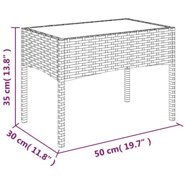 4-tlg. Garten-Lounge-Set mit Kissen Braun Poly Rattan