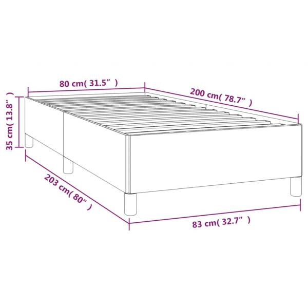 Bettgestell Grün 80x200 cm Stoff