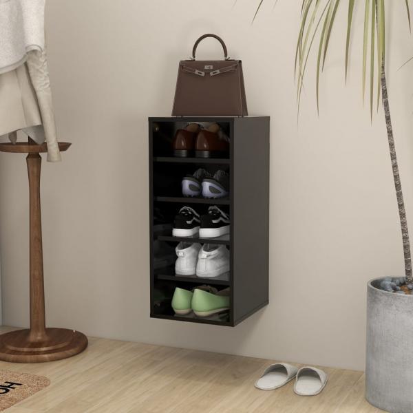 ARDEBO.de - Schuhschrank Schwarz 31,5x35x70 cm Holzwerkstoff