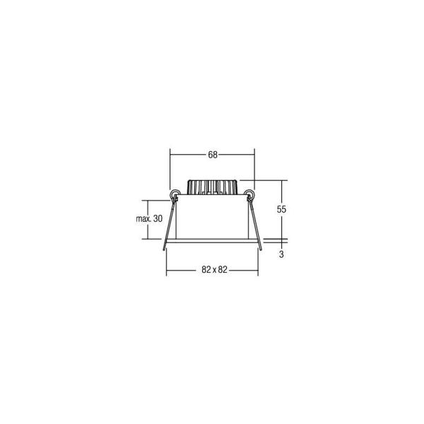 Brumberg LED-Einbaudownlight IP54, 6W, 540lm, 2700K, weiß (12267073)