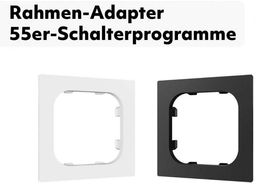 eKey xLine Rahmen-Adapter für 55er-Schalterprogramme, Weiß (203309)