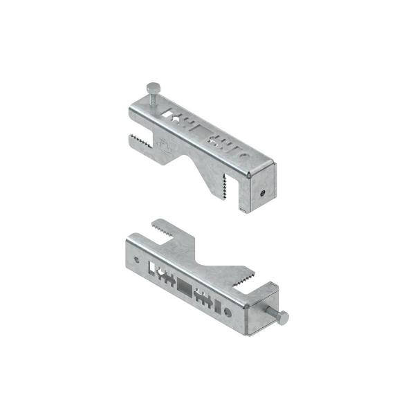 ARDEBO.de Niedax GRKHV 173 S Gitterrinnen-Befestigungsklemme, horizontal-vertikal, Länge 173 mm, Stahl, bandverzinkt