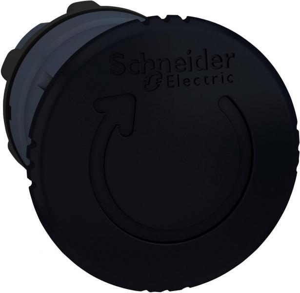 ARDEBO.de Schneider Electric ZB5AS52 Harmony XB5, Pilzdrucktaster, Frontelement, Kunststoff, 22mm, Pilz 40mm, Drehentriegelung, schwarz