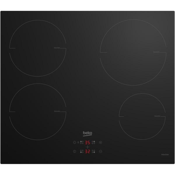 Beko BBSM12340X Backofen-Set mit Induktionskochfeld, 5 Einschubebenen, Kindersicherung, Lüfter, Restwärmeanzeige, Edelstahl/schwarz