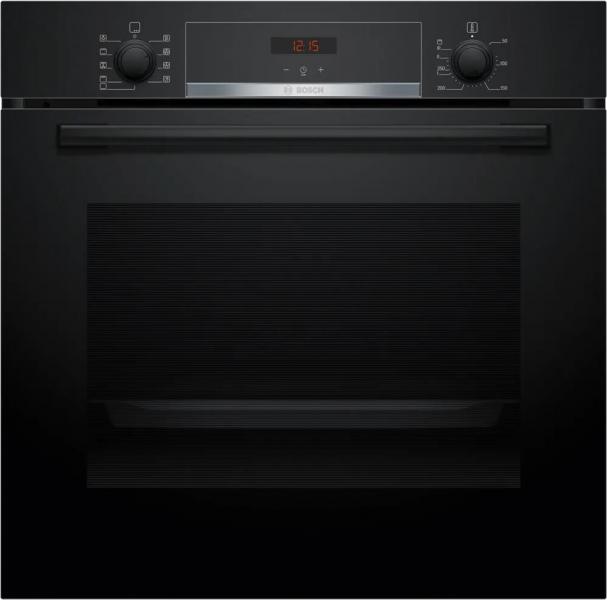 ARDEBO.de Bosch HBA514BB3 Serie 4 EEK: A+ Einbaubackofen, 71 L, 60 cm breit, 3D-Heißluf, Hydrolytisch, Versenkknebel, Kindersicherung, schwarz