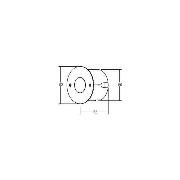 Brumberg LED-Wandeinbauleuchte IP54, 1,2W, 40lm, 3000K, edelstahl (10012223)