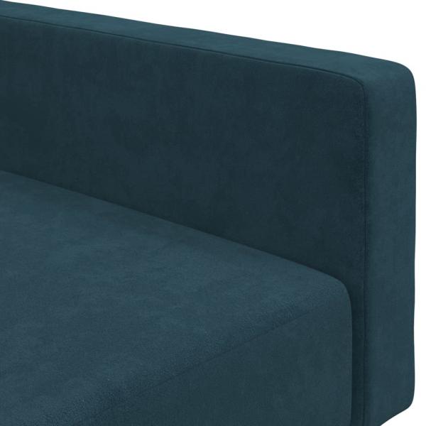 Schlafsofa 2-Sitzer Blau Samt