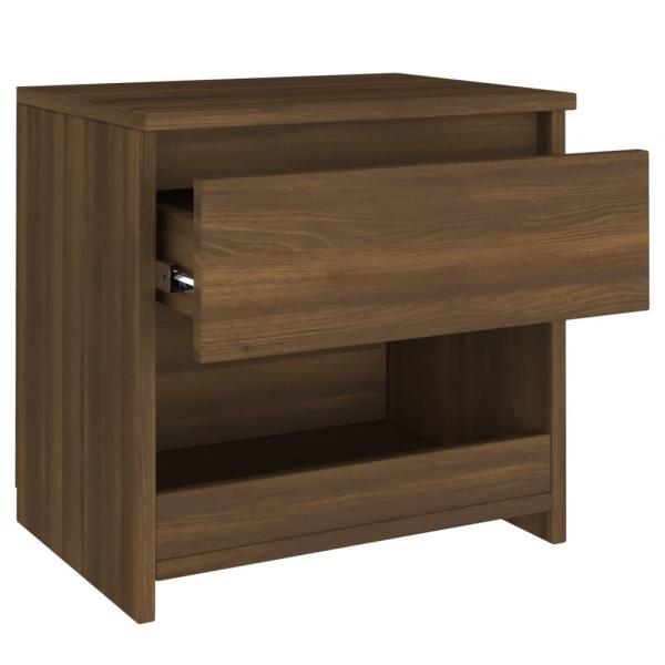 Nachttische 2 Stk. Braun Eichen-Optik 40x30x39cm Holzwerkstoff