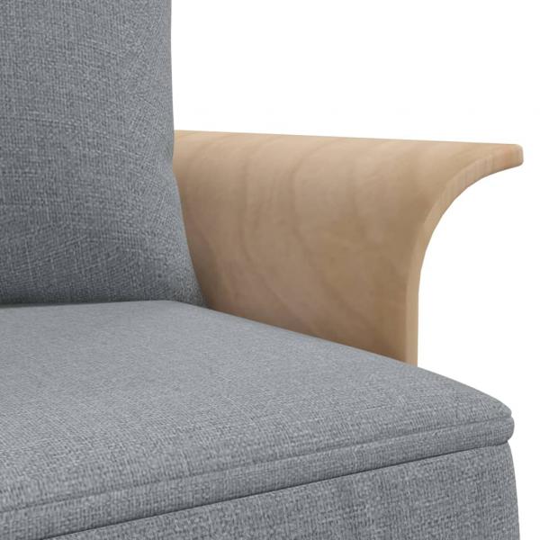 Schlafsofa in L-Form Hellgrau 279x140x70 cm Stoff