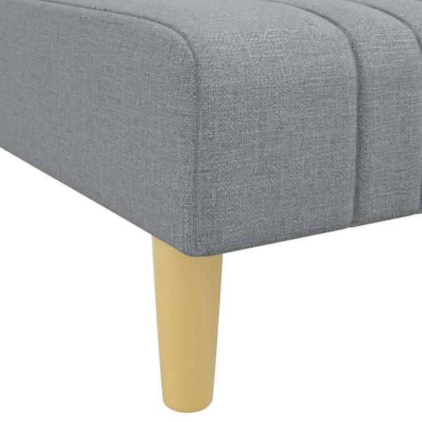 Schlafsofa in L-Form Hellgrau 279x140x70 cm Stoff