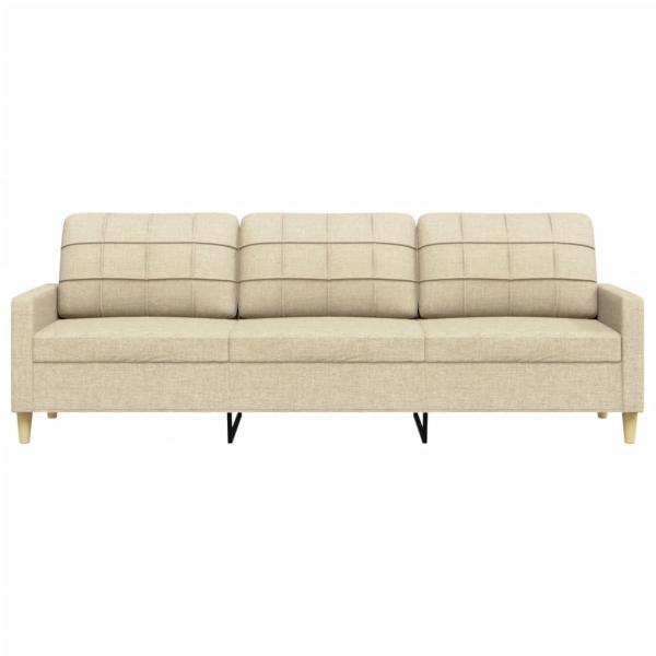 3-Sitzer-Sofa Creme 210 cm Stoff